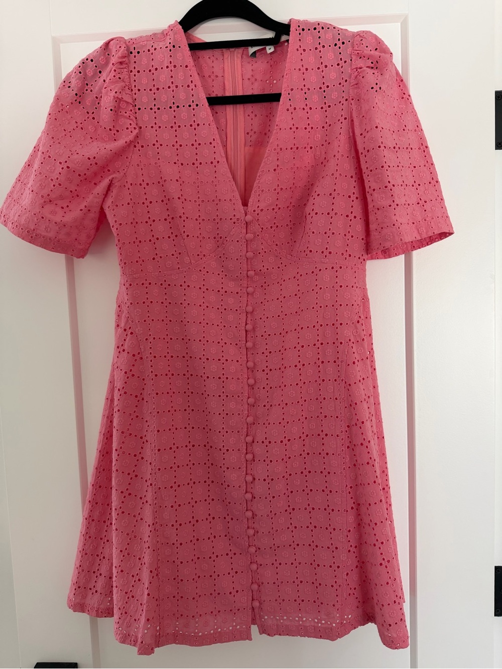English Factory Eyelet Button-Front Dress